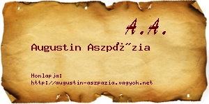 Augustin Aszpázia névjegykártya